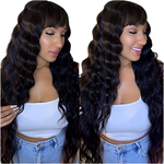 Brazilian loose wave bang unit Katie